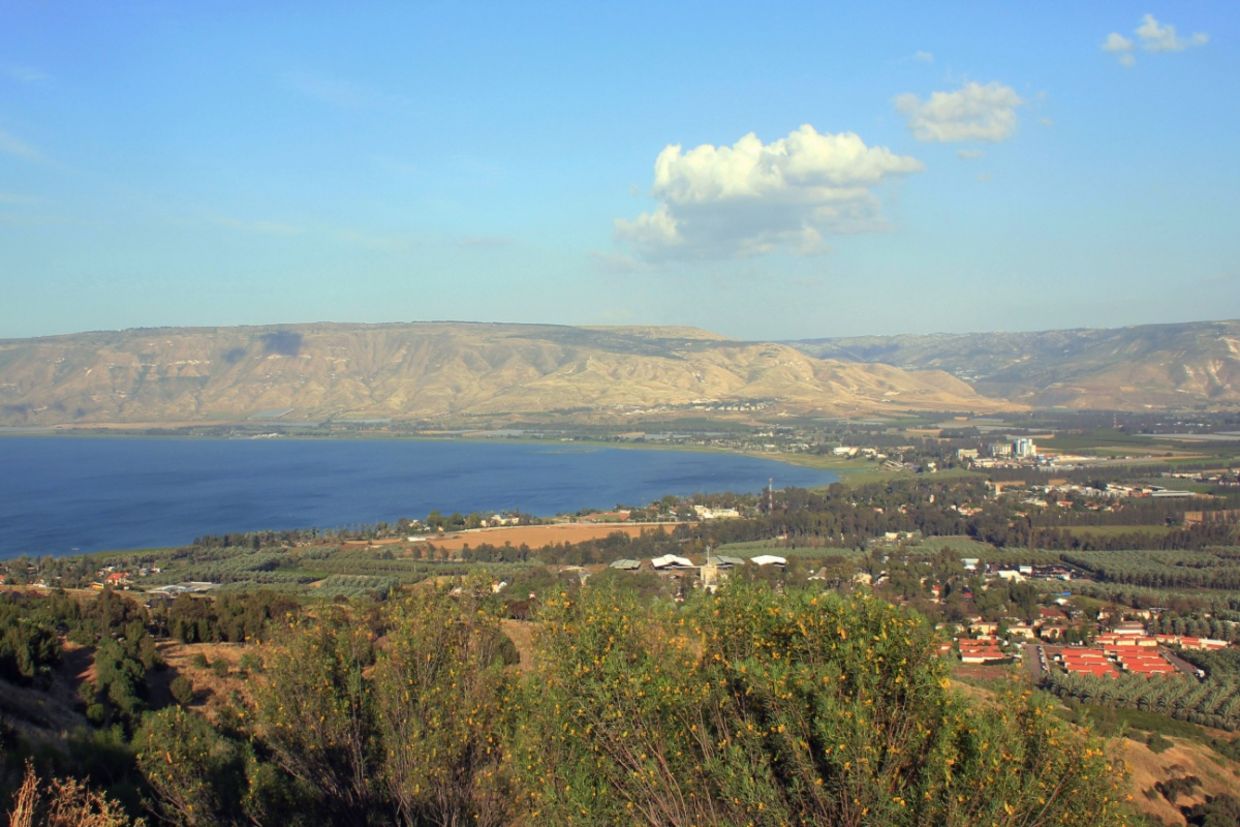 A view of the Sea of Galilee.