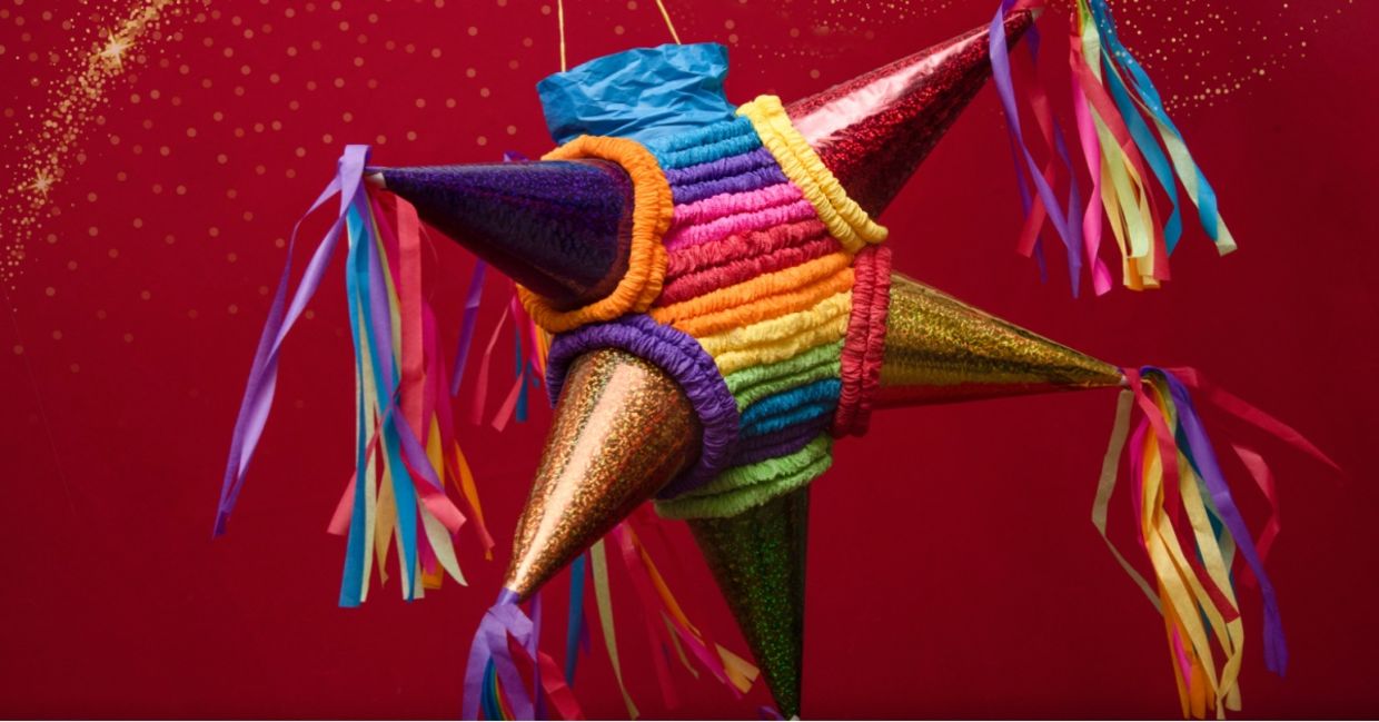 Christmas pinata in Mexico.