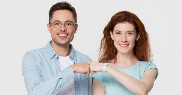 Couple Couple functioning as a team